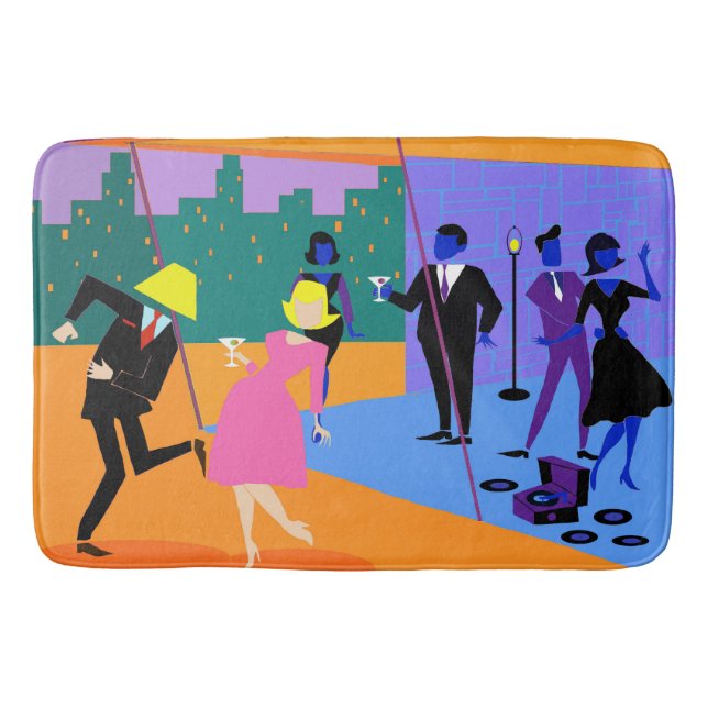 Rétro tapis de bain urbain de partie de dessus de (Devant)