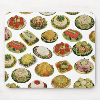 Rétro tapis de souris de salades de gélatine