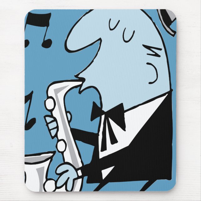 Rétro tapis de souris de trompette d'Oxygentees (Devant)