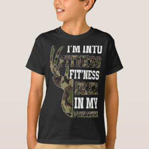 Retro-Tarnmuster-Hirschjagd Lustige Wildtierjäger T-Shirt