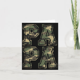 Retro-Tarnung Papa Vatertag Karte