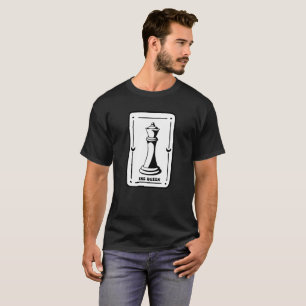 Retro Tarot Kartenstil Schachstück der Königin T-Shirt