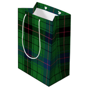 Retro Tartan Davidson Green Kariert Mittlere Geschenktüte