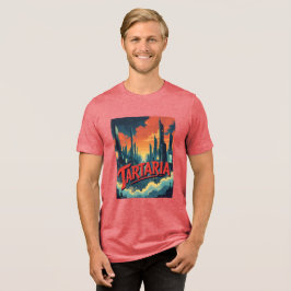 Retro Tartaria Verschwörungstheorie Tri-Blend Shirt