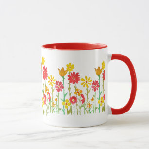 Rétro tasse de café de fleur par Megaflora