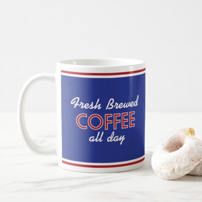 Rétro tasse de café de wagon-restaurant - rétro (Avec donut)