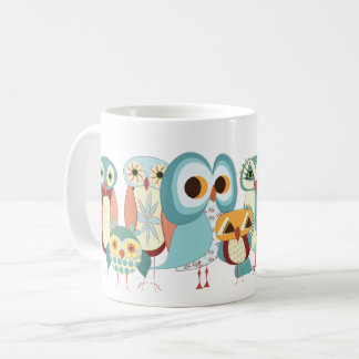 Rétro tasse de hibou de Hibou-un-Jour
