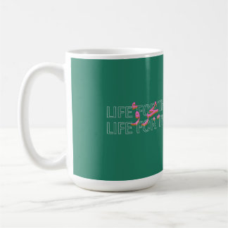 Retro-Tasse 'Leben für diejenigen, die es wagen' Kaffeetasse