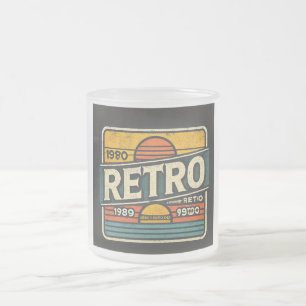 Retro-Tasse, Vintage Kaffee-Tasse, 80er ästhetisch Mattglastasse
