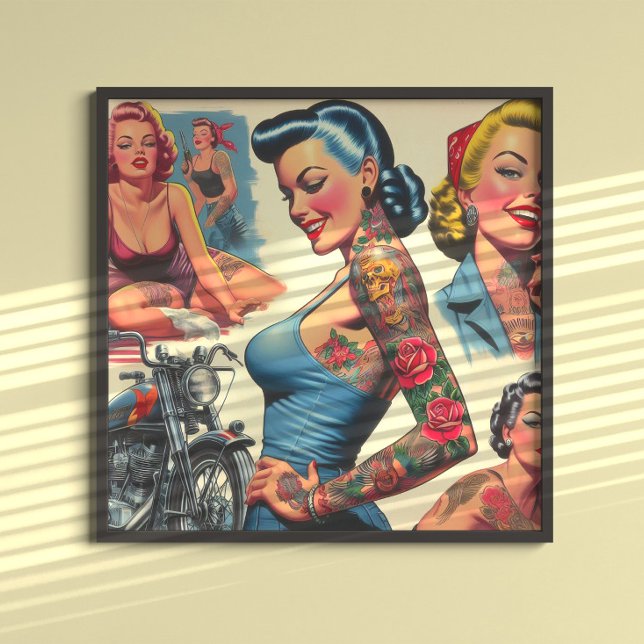 Retro-Tätowierte Pin-up Poster (Von Creator hochgeladen)
