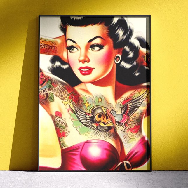 Retro-Tätowierte Pin-Up Poster (Von Creator hochgeladen)
