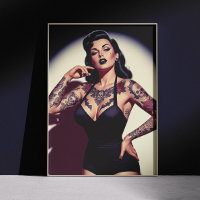 Retro tätowierte Pin-up