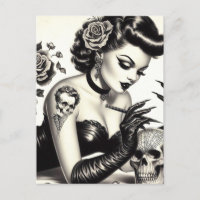 Retro Tattoed Goth Button-up