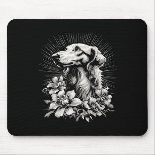 Retro Tattoo Style Borzoi Dog Lover Mousepad
