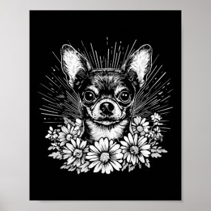 Retro Tattoo Style Chihuahua Dog Lover Poster