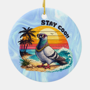 Retro-Taubenzüchter-Geschenk Stadttauben Bleiben G Keramik Ornament