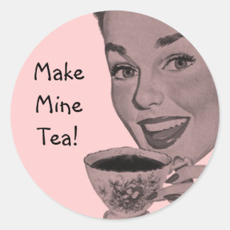 Retro Tea Runder Aufkleber