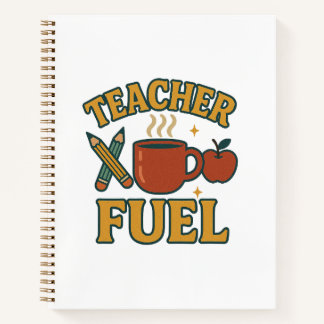 Retro Teacher Fuel Notebook - Funny Teacher Gift J Notizbuch
