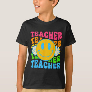 Retro Teacher Happy Smile Face - Grundschule T-Shirt