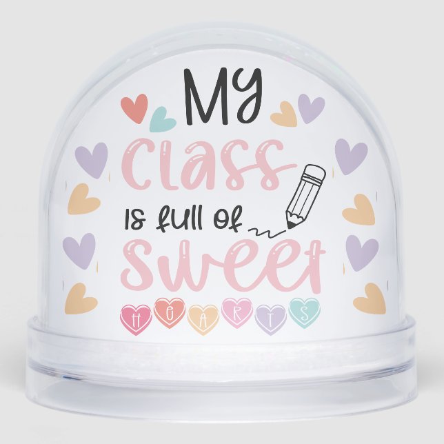 Retro Teacher in Heart Cute Quote Appreciation  (Avant)