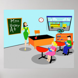 Retro Teacher Poster