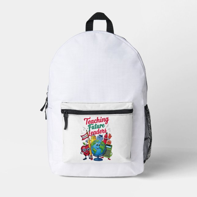 Retro Teacher School Bedruckter Rucksack (Vorderseite)