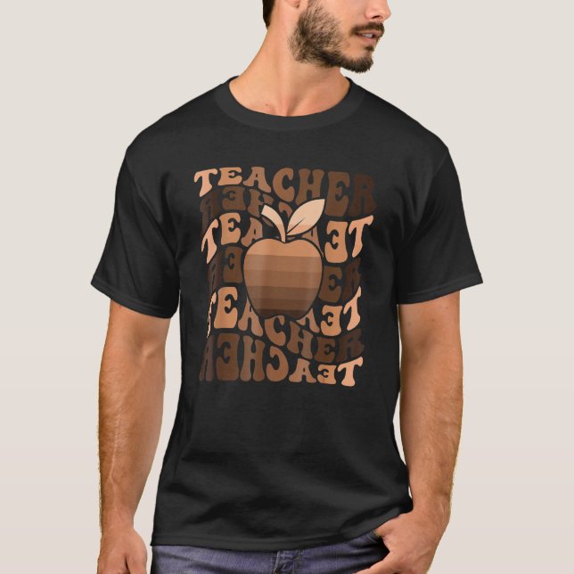 Retro Teachers Black History Month Daisy Melanin C T-Shirt (Vorderseite)