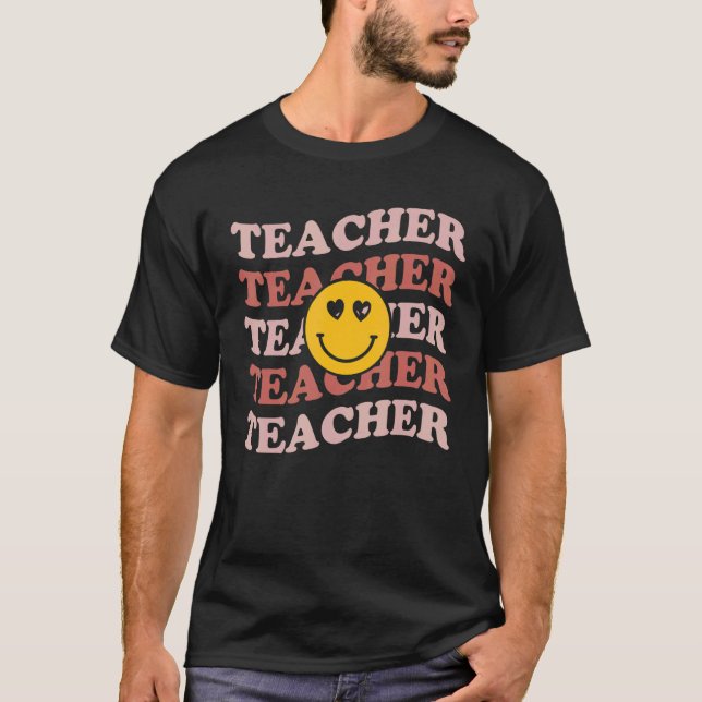 Retro Teachers Inspirational Cute Colorful Element T-Shirt (Vorderseite)