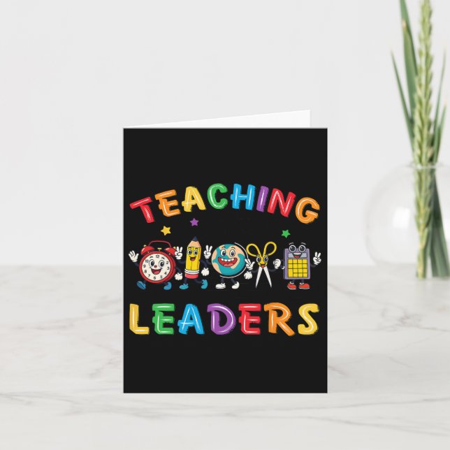 Retro Teaching Future Leaders Groovy Teacher Back Karte (Vorderseite)