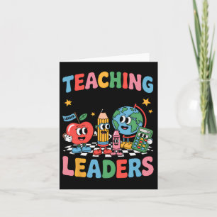 Retro Teaching Future Leaders Groovy Teacher Back Karte