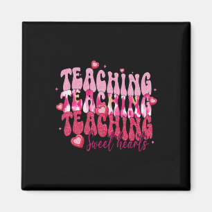 Retro Teaching Sweethearts Candy Heart Teacher Val Magnet
