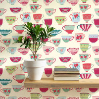 Retro Teacups Creme