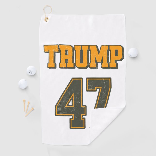 Retro Team Trump 47 Vintag Golfhandtuch (Insitu)