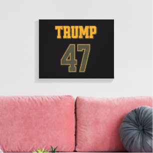Retro Team Trump 47 Vintage Leinwanddruck