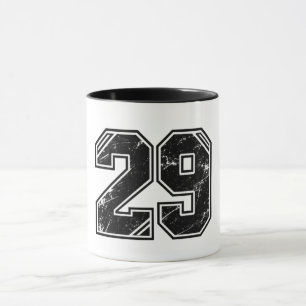 Retro-Teamsnummer 29 Sportgrafik – abgenutzt Tasse