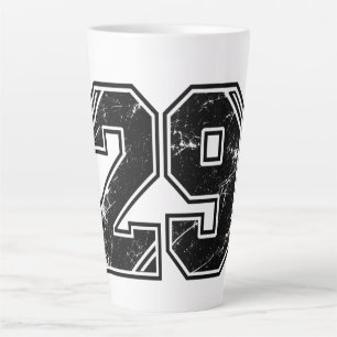 Retro-Teamsnummer 29 Sportgrafik – Latte-Tasse Milchtasse