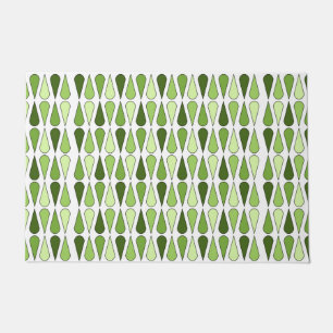 Retro Teardrops Chartreuse aus dem Mittelalter Fußmatte