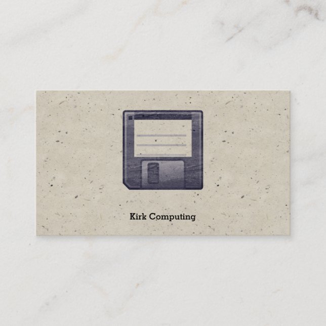 Retro-Tech-Diskette Professionelles Design Visitenkarte (Vorderseite)