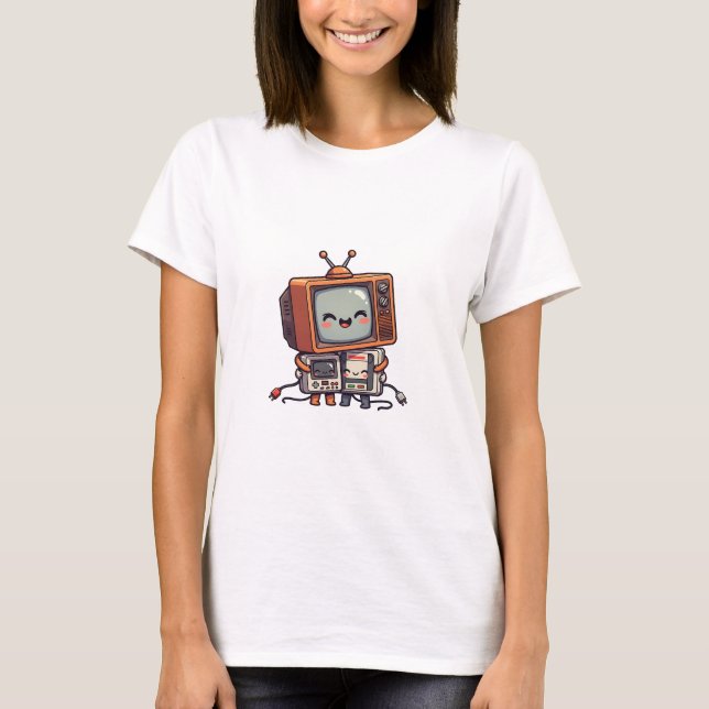 Retro Tech Friends T-Shirt (Vorderseite)