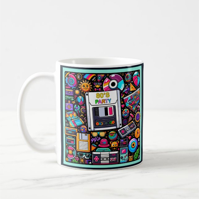 Retro Tech Playground: Nostalgische Odyssey der 90 Kaffeetasse (Links)
