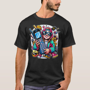 Retro Tech Playground: Nostalgische Odyssey der 90 T-Shirt