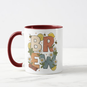 Retro-Teepflanzen-Design Tasse