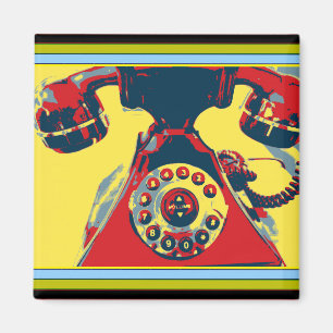 Retro-Telefon Magnet