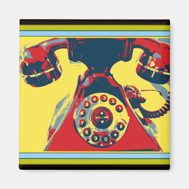 Retro-Telefon Magnet (Vorne)