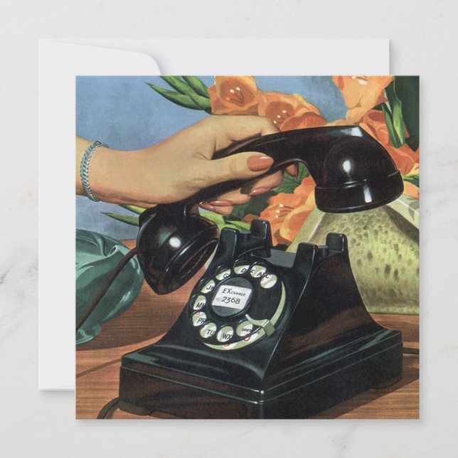 Retro-Telefon mit Rotary-Wählverbindung, Vintages  (Vorderseite)