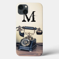 Retro-Telefon mit Vintager Schreibmaschine IPhone