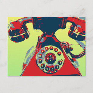 Retro-Telefon Postkarte