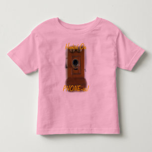 Retro-Telefon "Süchtig nach PHONEics" Kinder-T-Shi Kleinkind T-shirt