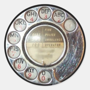 RETRO-TELEFON-WÄHLSCHEIBE Aufkleber