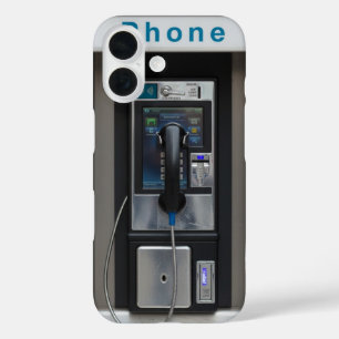 Retro-Telefonzellen-Design, Vintage-Telefonzellen- iPhone 16 Hülle
